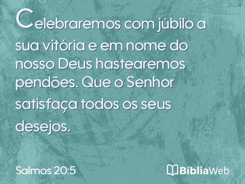 Salmos 20:5 em imagem para compartilhar