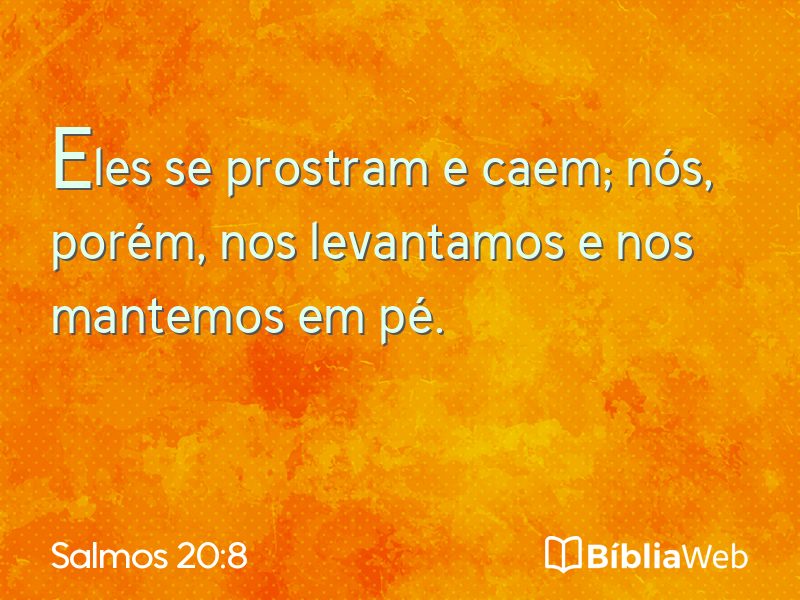 Salmos 20:8 em imagem para compartilhar