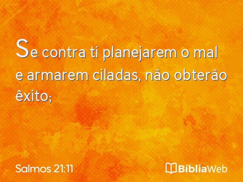 Salmos 21:11 em imagem para compartilhar