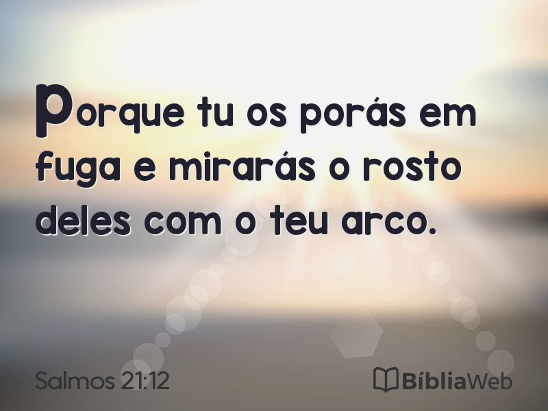 Salmos 21:12 em imagem para compartilhar