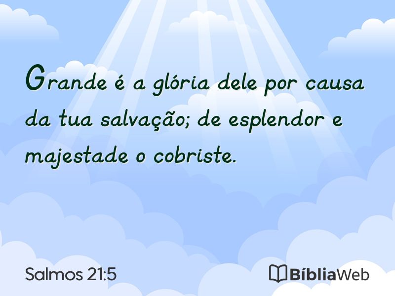 Salmos 21:5 em imagem para compartilhar