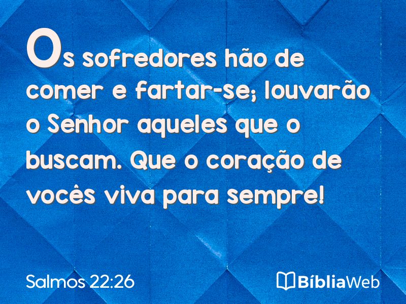 Salmos 22:26 em imagem para compartilhar