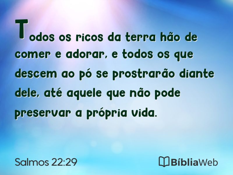 Salmos 22:29 em imagem para compartilhar
