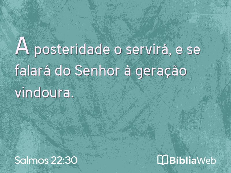 Salmos 22:30 em imagem para compartilhar