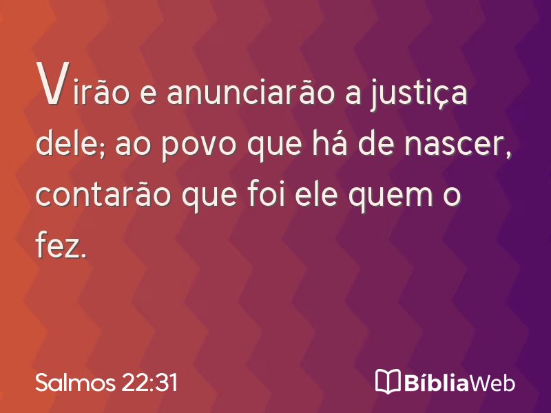 Salmos 22:31 em imagem para compartilhar