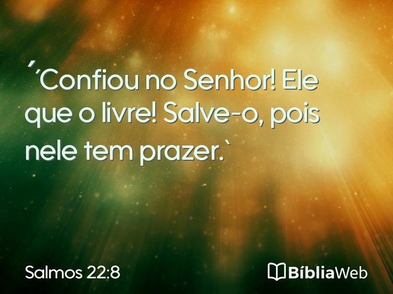 Salmos 22:8 em imagem para compartilhar