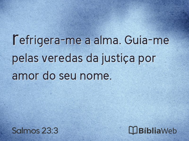 Salmos 23:3 em imagem para compartilhar