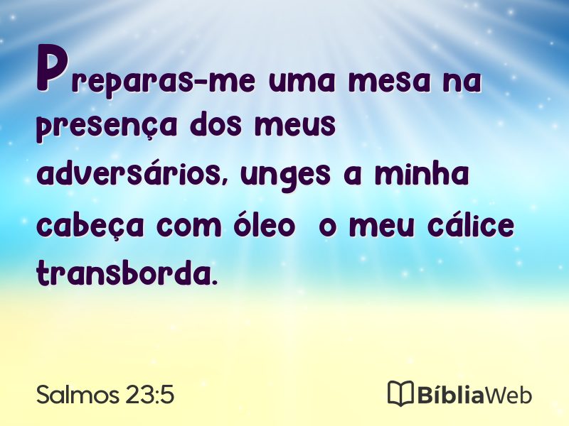 Salmos 23:5 em imagem para compartilhar