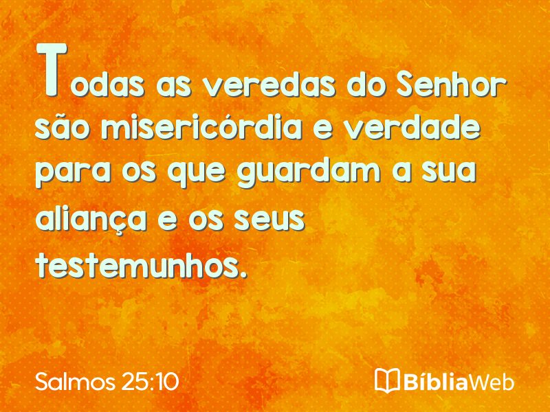 Salmos 25:10 em imagem para compartilhar