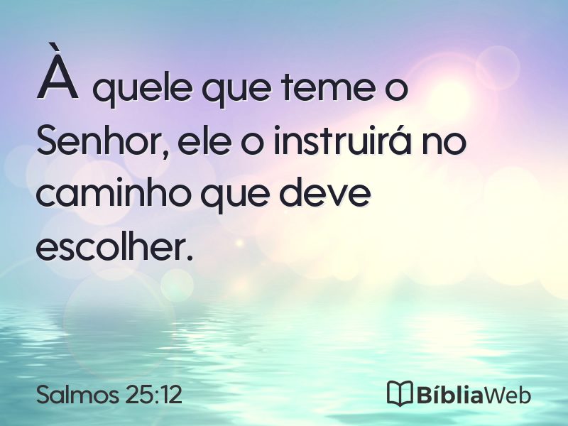 Salmos 25:12 em imagem para compartilhar