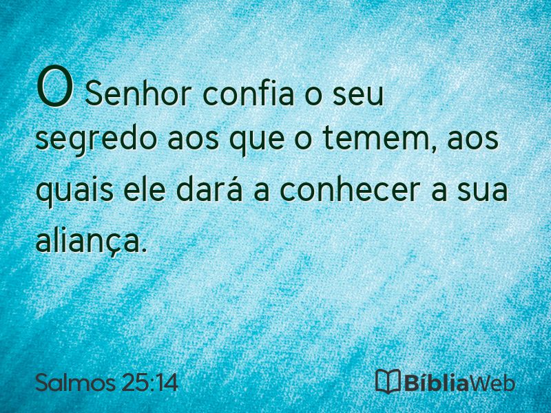 Salmos 25:14 em imagem para compartilhar