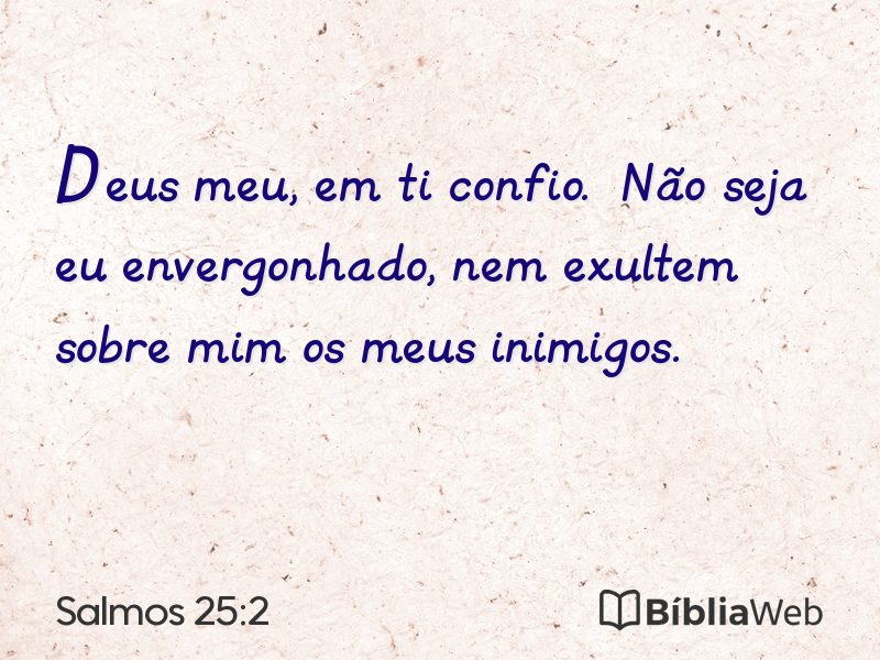 Salmos 25:2 em imagem para compartilhar