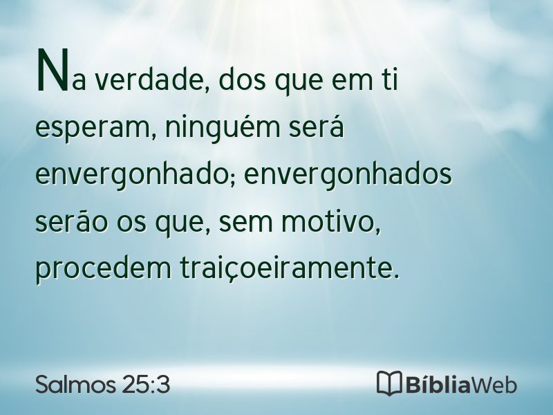 Salmos 25:3 em imagem para compartilhar