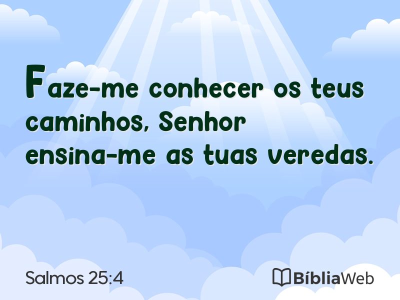 Salmos 25:4 em imagem para compartilhar