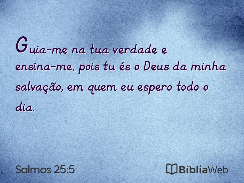 Salmos 25:5 em imagem para compartilhar