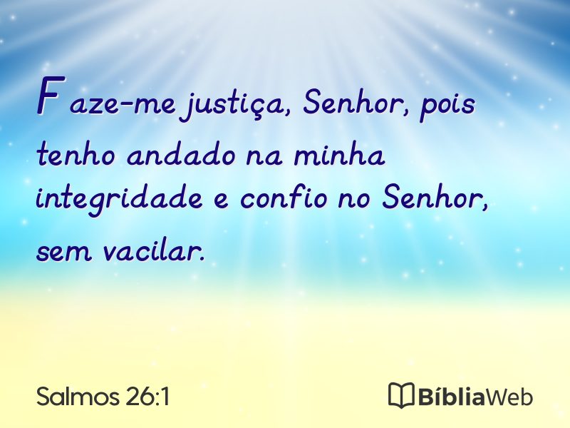 Salmos 26:1 em imagem para compartilhar