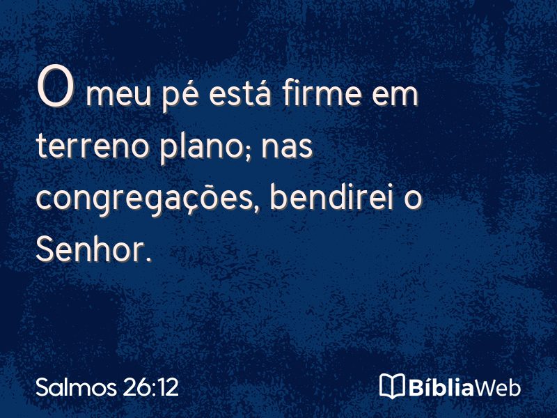 Salmos 26:12 em imagem para compartilhar