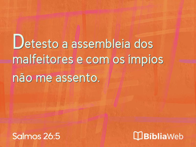 Salmos 26:5 em imagem para compartilhar