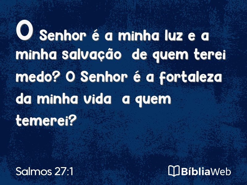 Salmos 27:1 em imagem para compartilhar