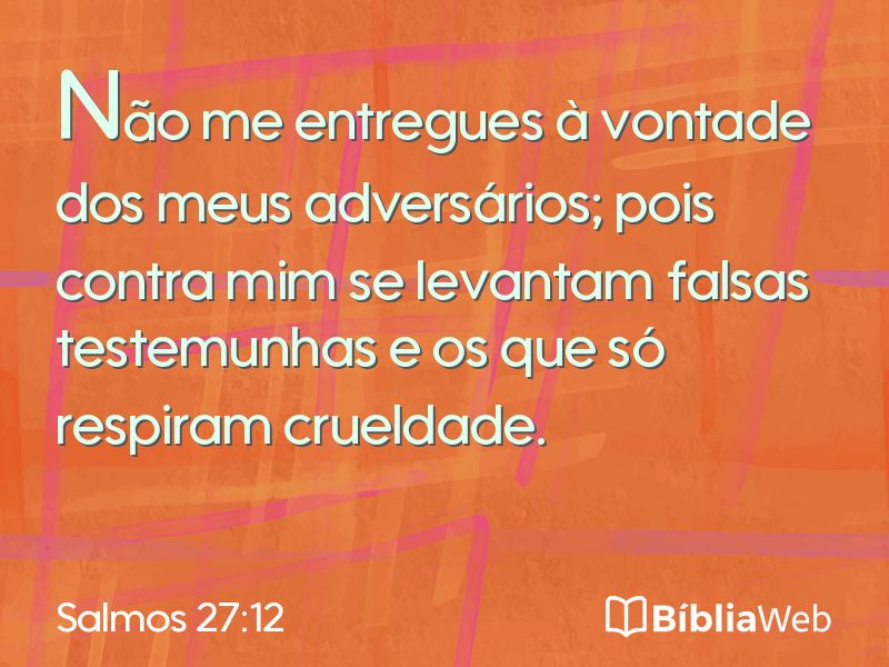 Salmos 27:12 em imagem para compartilhar