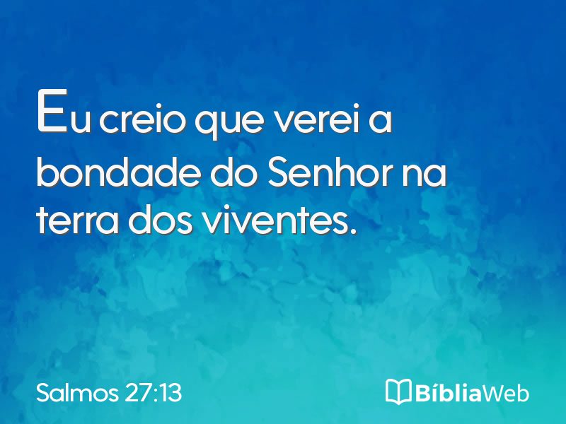 Salmos 27:13 em imagem para compartilhar
