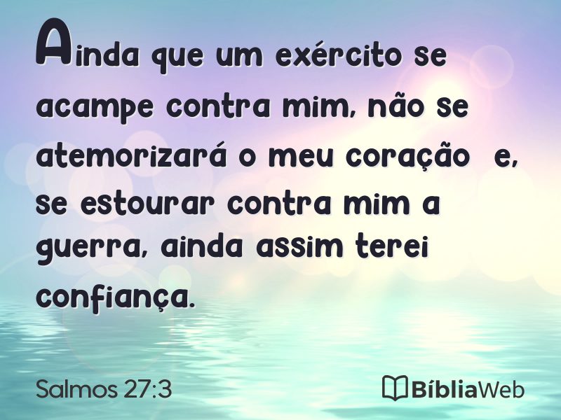 Salmos 27:3 em imagem para compartilhar
