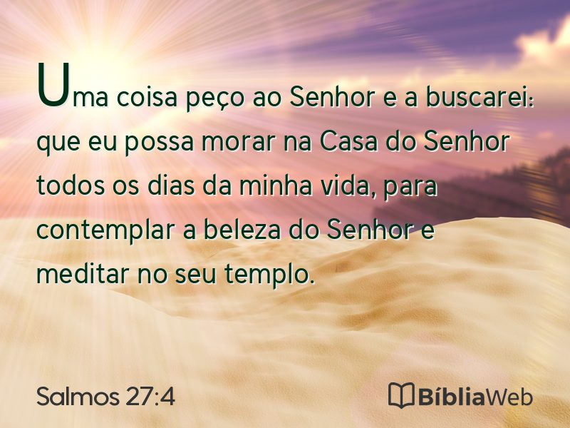 Salmos 27:4 em imagem para compartilhar