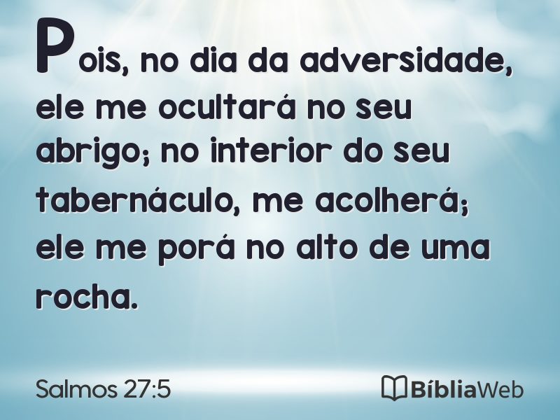 Salmos 27:5 em imagem para compartilhar