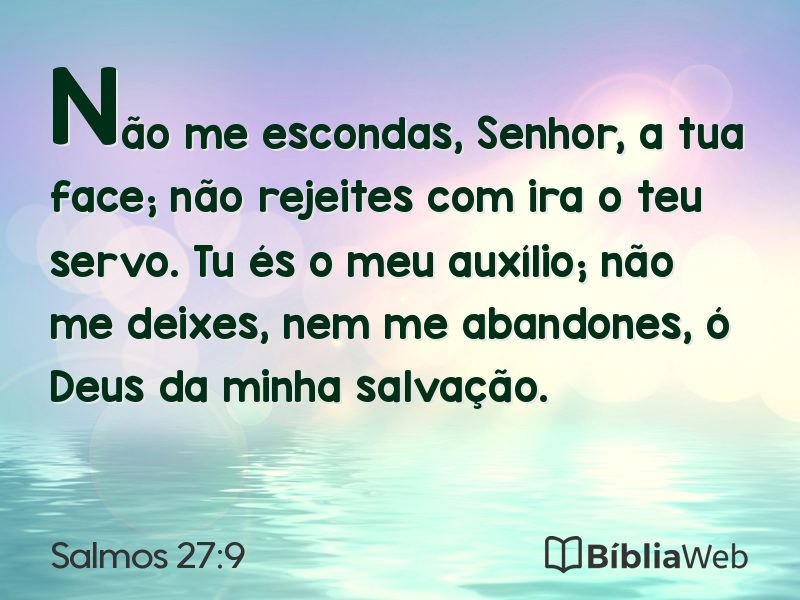 Salmos 27:9 em imagem para compartilhar