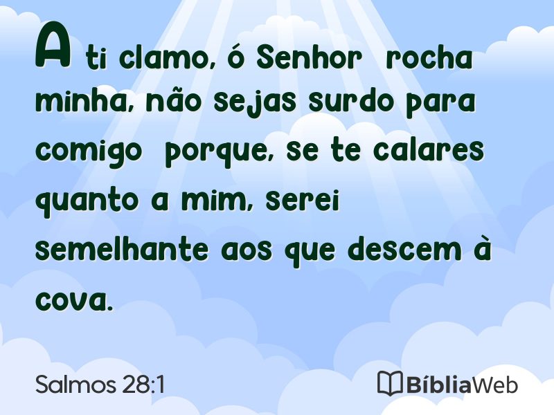 Salmos 28:1 em imagem para compartilhar