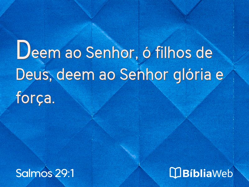 Salmos 29:1 em imagem para compartilhar
