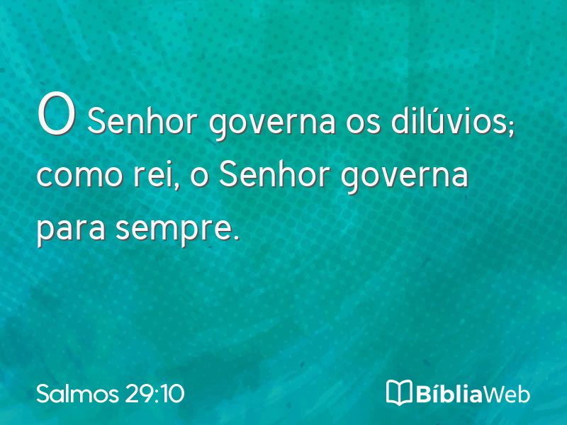Salmos 29:10 em imagem para compartilhar