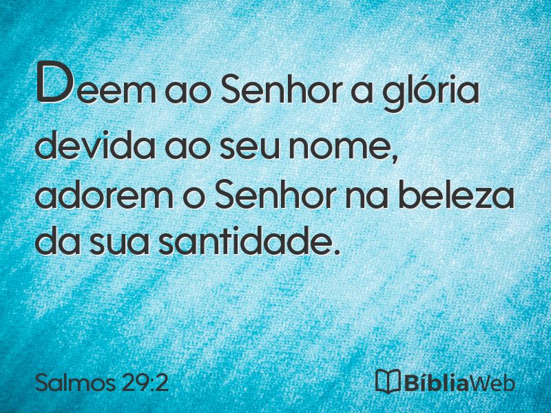 Salmos 29:2 em imagem para compartilhar