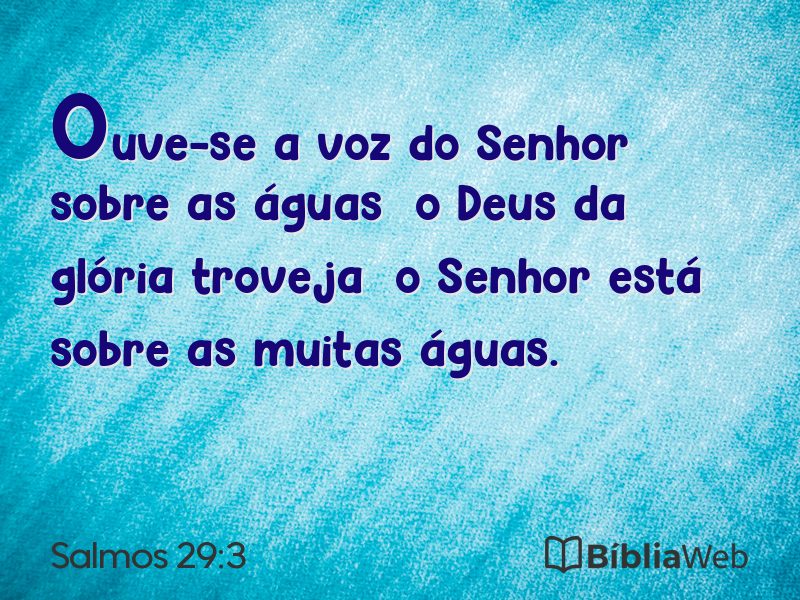 Salmos 29:3 em imagem para compartilhar
