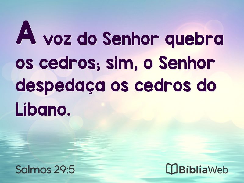 Salmos 29:5 em imagem para compartilhar