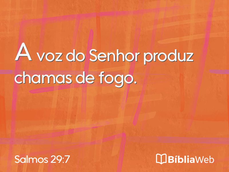 Salmos 29:7 em imagem para compartilhar