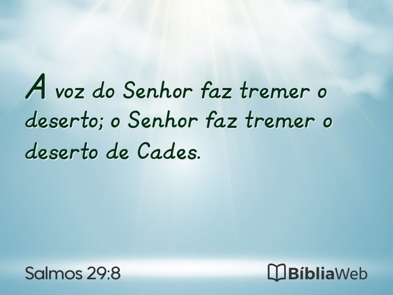 Salmos 29:8 em imagem para compartilhar
