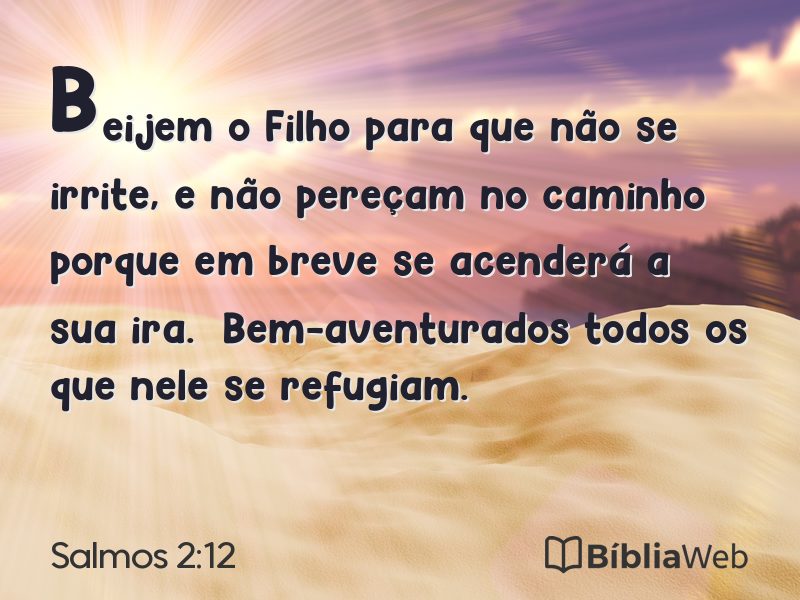 Salmos 2:12 em imagem para compartilhar