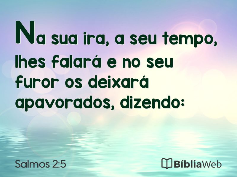 Salmos 2:5 em imagem para compartilhar