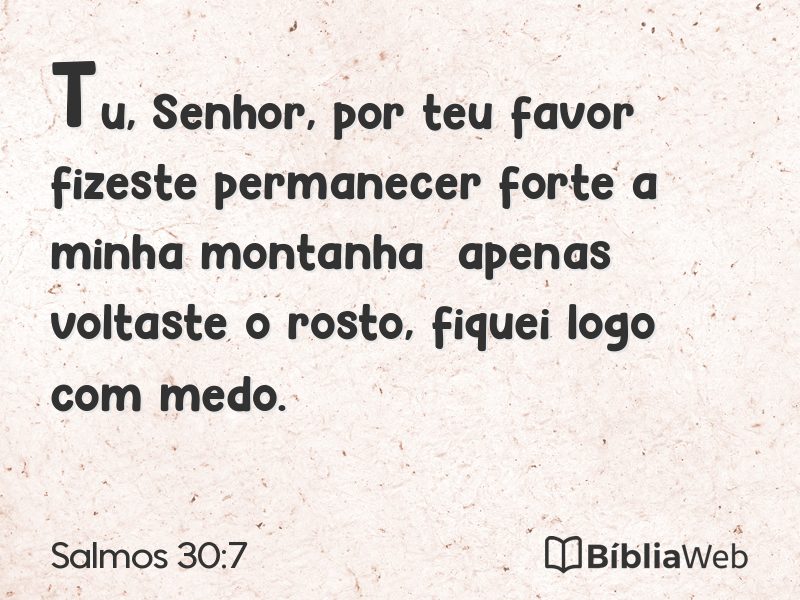 Salmos 30:7 em imagem para compartilhar
