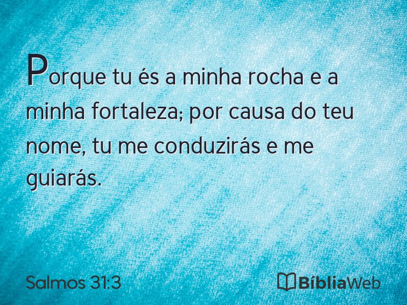 Salmos 31:3 em imagem para compartilhar