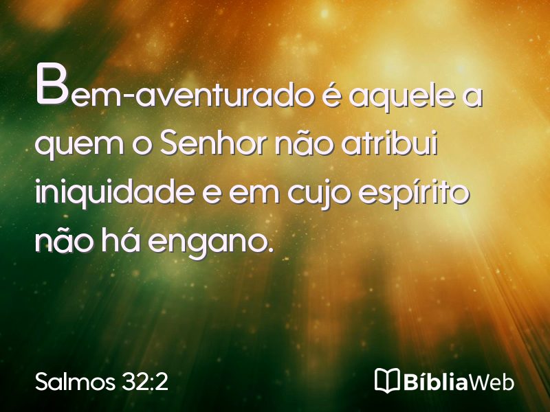 Salmos 32:2 em imagem para compartilhar