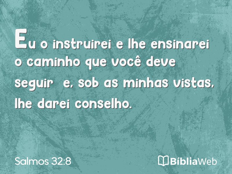 Salmos 32:8 em imagem para compartilhar