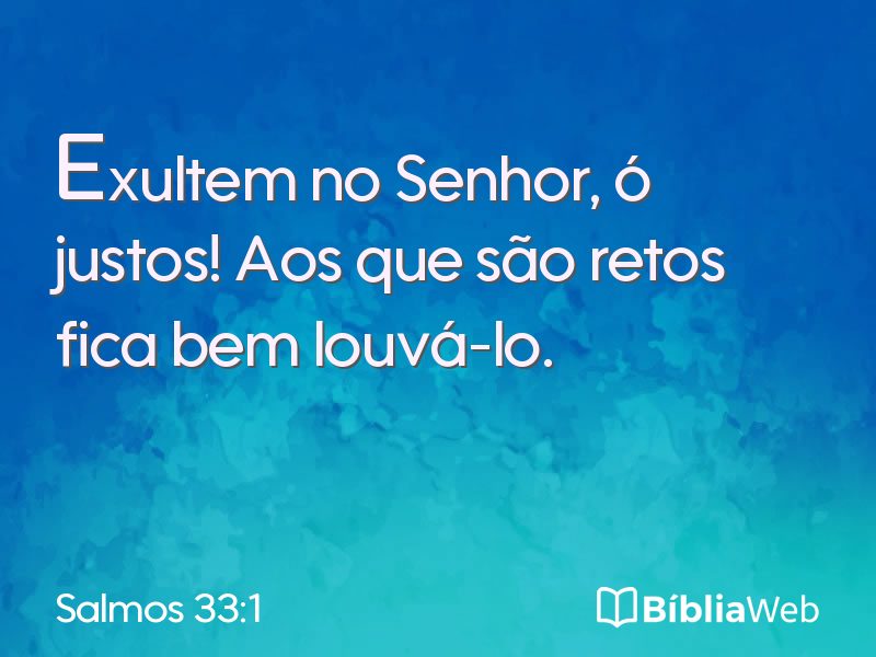 Salmos 33:1 em imagem para compartilhar