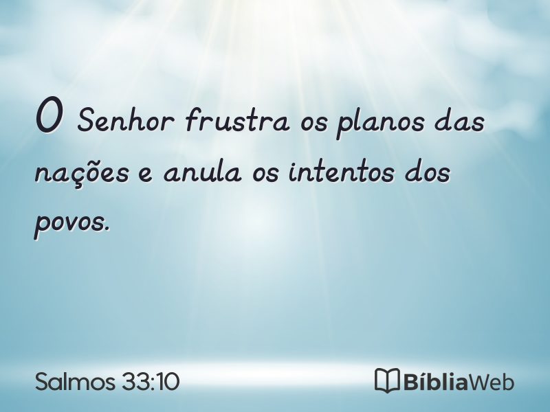 Salmos 33:10 em imagem para compartilhar