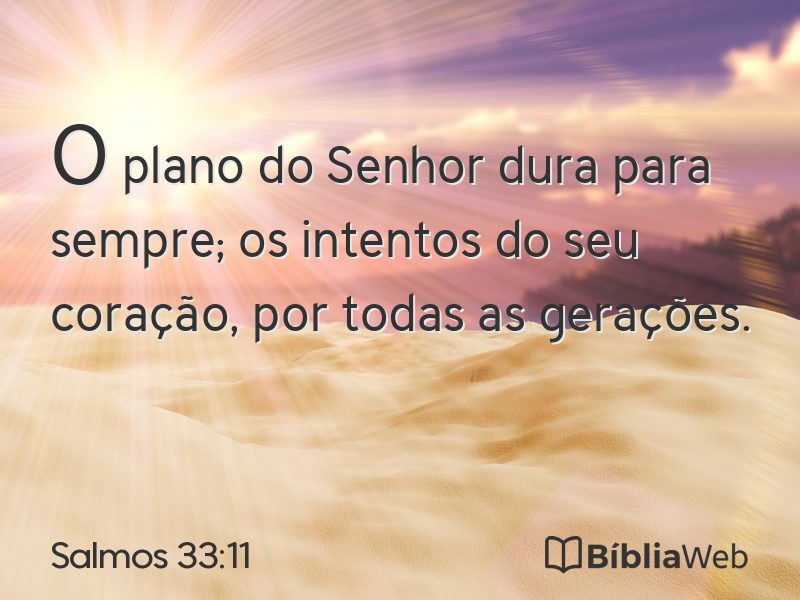 Salmos 33:11 em imagem para compartilhar