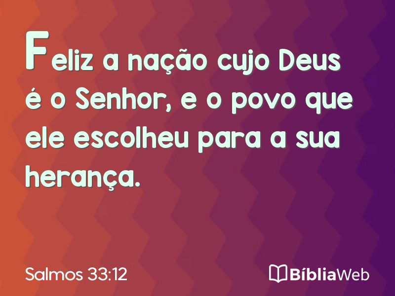 Salmos 33:12 em imagem para compartilhar