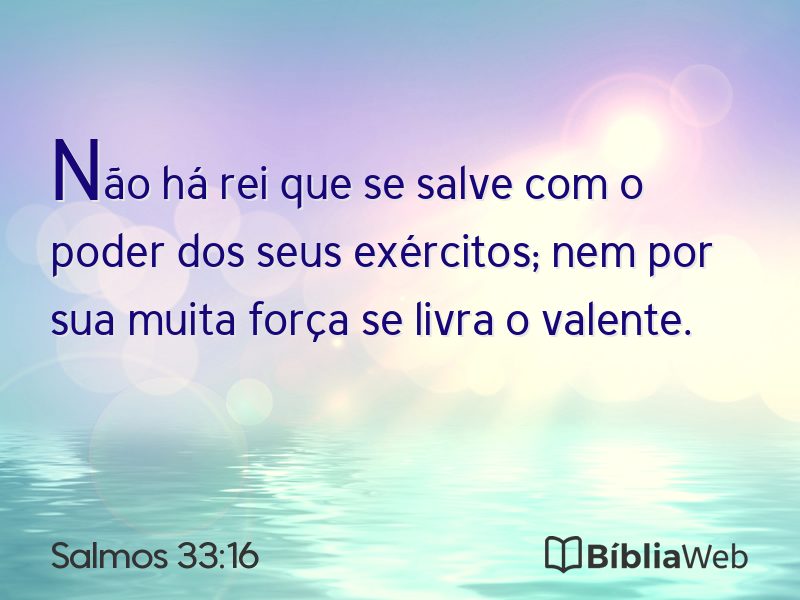 Salmos 33:16 em imagem para compartilhar