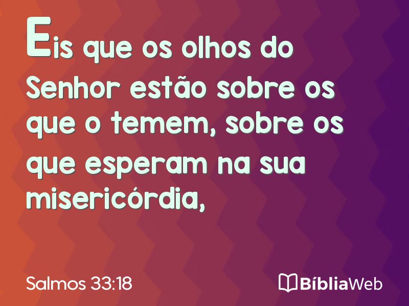 Salmos 33:18 em imagem para compartilhar