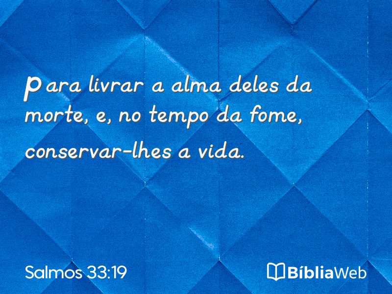 Salmos 33:19 em imagem para compartilhar